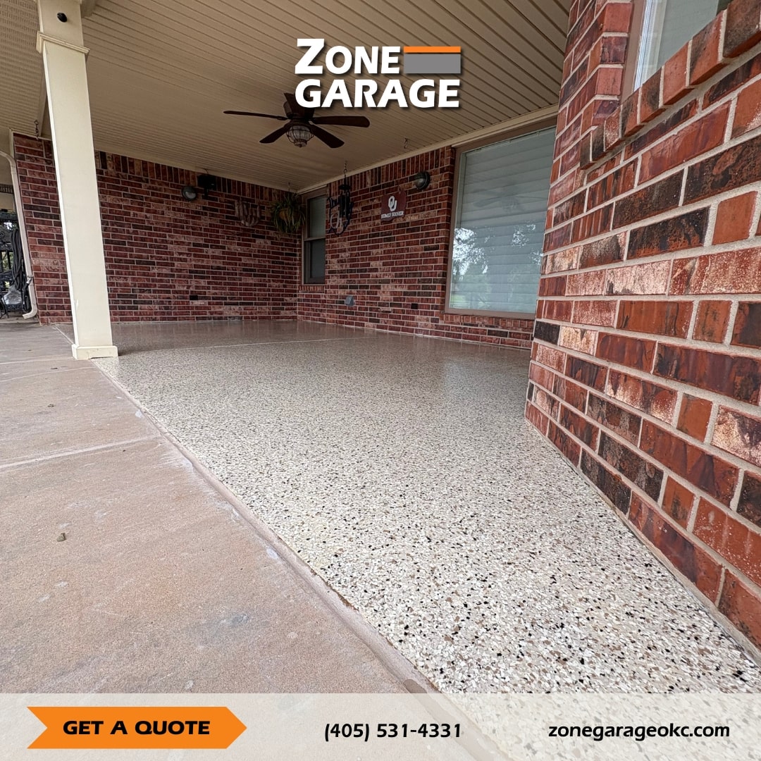 28 Patio_norman OK_polyaspartic_shoreline flake_zone garage OKC